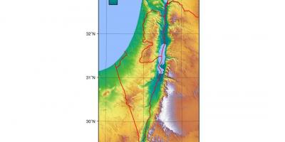 नक्शा इसराइल की ऊंचाई