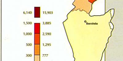 नक्शा इसराइल की जनसंख्या