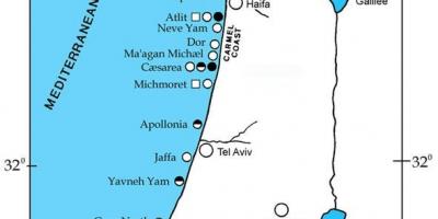 नक्शा इस्राएल के बंदरगाहों